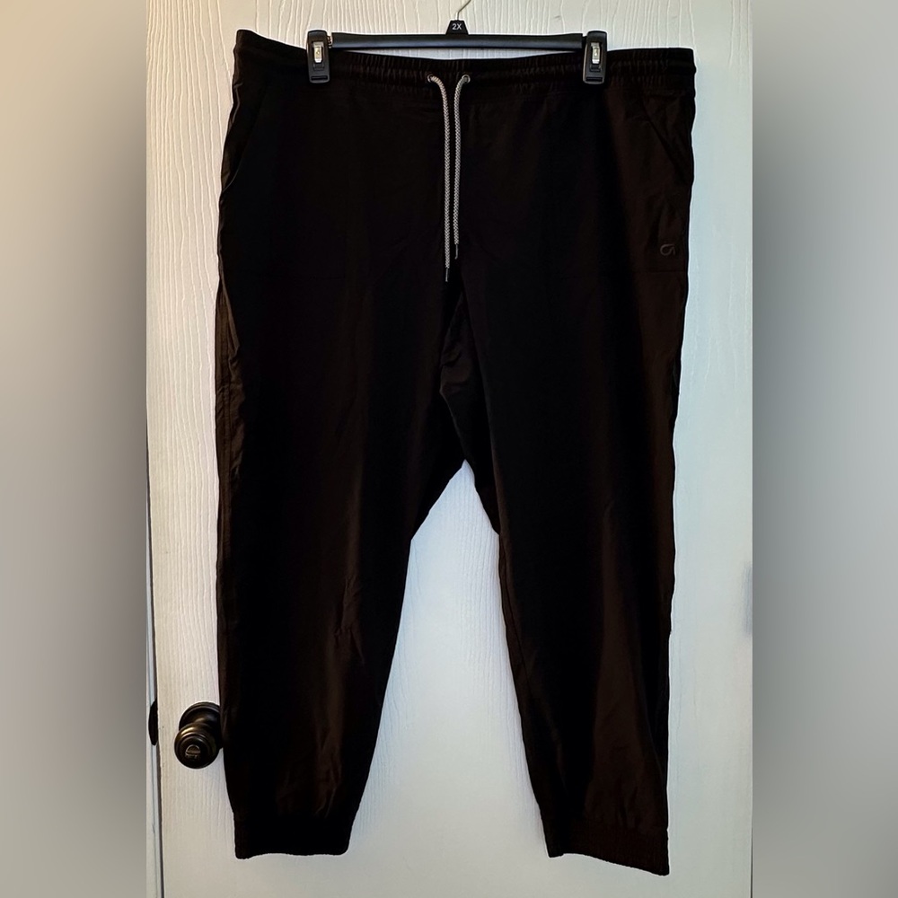 GAP black athletic exercise joggers track pull‎ on pants women’s XXL
